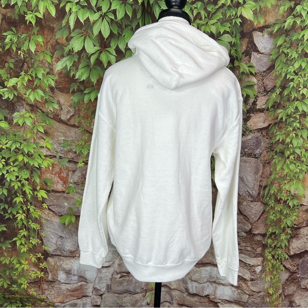 NIRVANA White Hooded Pop Art 90s Inspired Graphic French Terry Sweatshirt, XS - Picture 7 of 10
